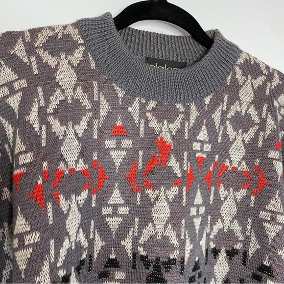 Slalom Wool Printed Long Sleeve Knit Sweater - Picture 5 of 7